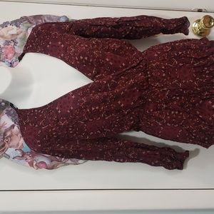 Burgundy country romper
